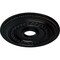 Ekena Millwork Oldham Ceiling Medallion (Fits Canopies up to 8 5/8"), 18"OD x 3 3/8"ID x 7/8"P, Jet Black CM18OL1BLF - alternate 4